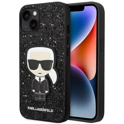 Karl Lagerfeld KLHCP14SGFKPK  Carcasa de Silicone para iPhone 14 Negro