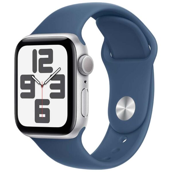 Apple Watch SE (2024) GPS 40mm Plata con Correa Deportiva Azul S/M