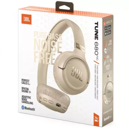 Jbl Tune 680 Auriculares Inalámbricos con Cancelación Ruido Beige